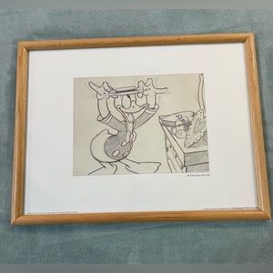 Disney’s “Mr Duck Steps Out” 1940 Print Matted & Framed